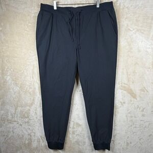 Rhoback Mens Performance Joggers Black XXL Recycled Stretch Athletic Pants